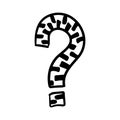 Icon with the image of a question mark. Royalty Free Stock Photo